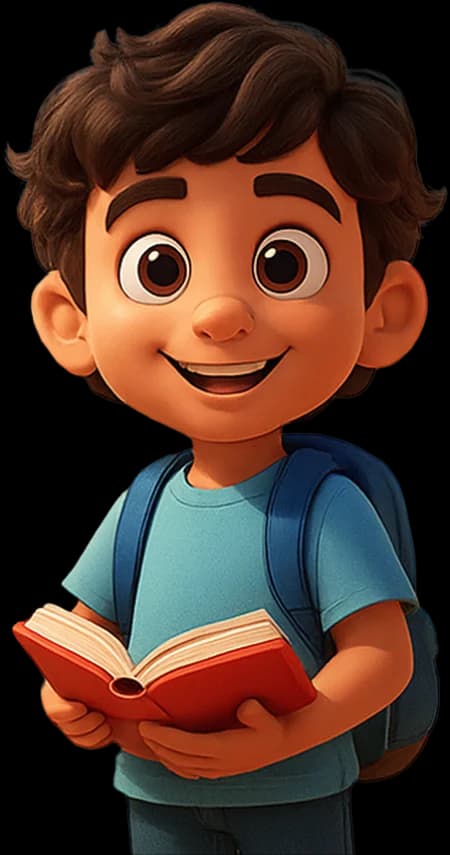 شخصية بلال تحمل كتابًا